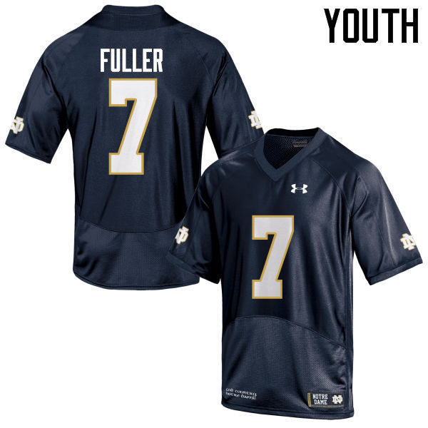 Youth #7 Will Fuller Notre Dame Fighting Irish College Football Jerseys-Navy Blue